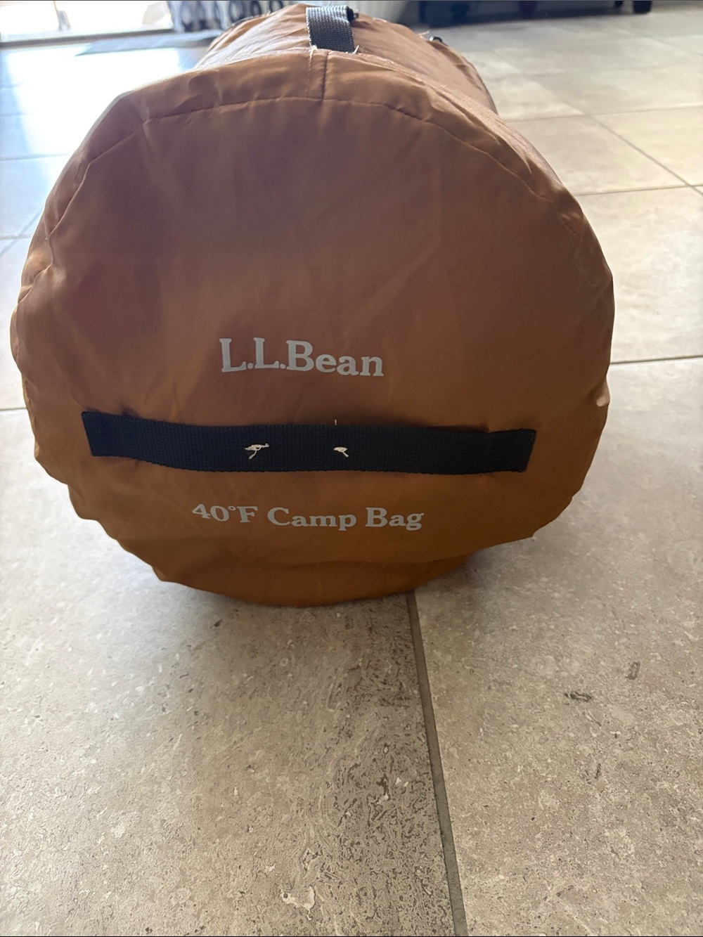 Kids L.L.Bean Brown 40°F Camp Duffel Bag Flannel